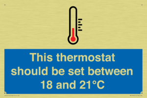 This thermostat should be set between 18 and 21°C
